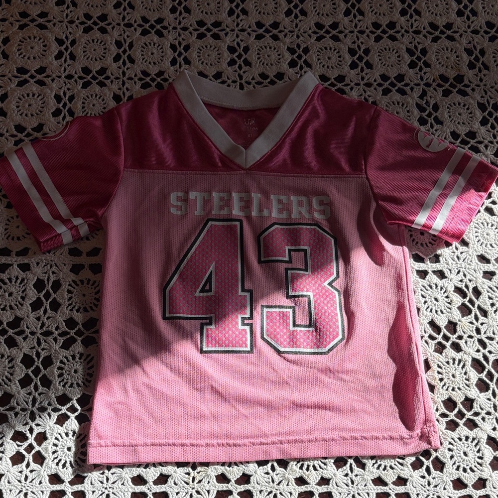 Team Apparel Pink Steelers Kids Jersey
